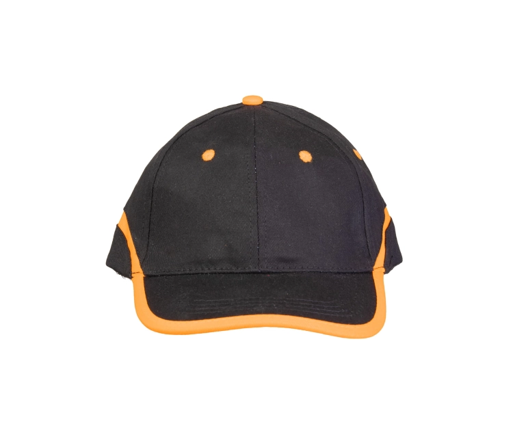 CZAPKA BASEBALL CZARNO-POMARAŃCZOWA-3 14193