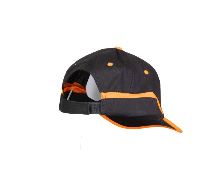 CZAPKA BASEBALL CZARNO-POMARAŃCZOWA-5 14193