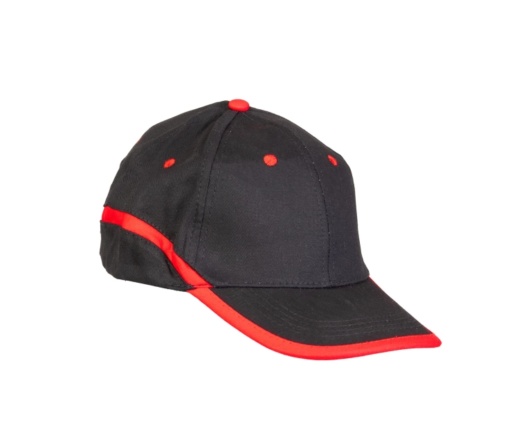 CZAPKA BASEBALL CZARNO-CZERWONA-3 14201