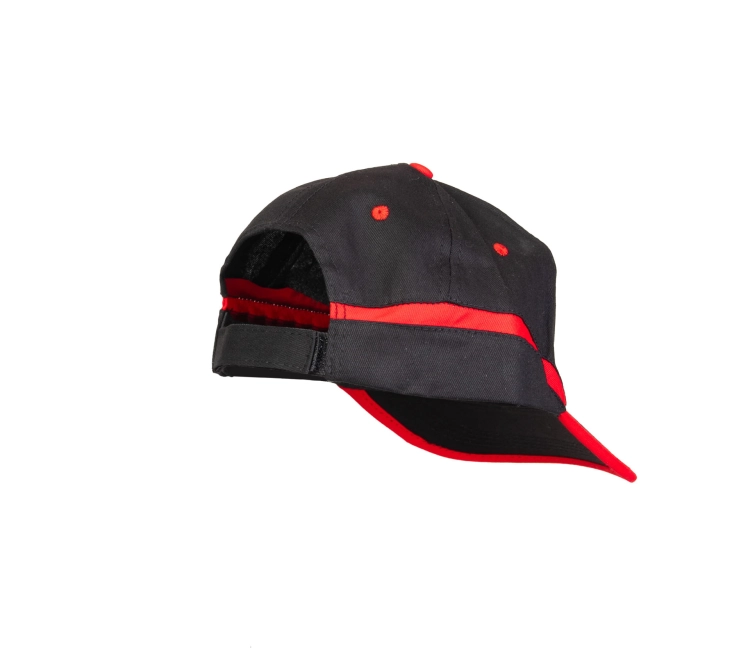 CZAPKA BASEBALL CZARNO-CZERWONA-5 14201
