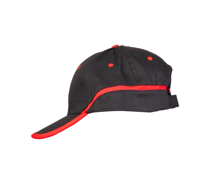 CZAPKA BASEBALL CZARNO-CZERWONA-8 14201